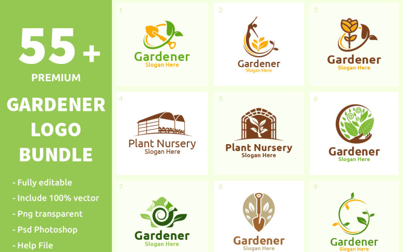 55+ Gardener Logo Bundle Logo Template