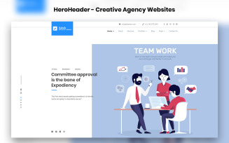 HeroHeader for Creative Agency Websites UI Elements