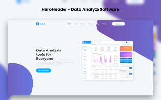 HeroHeader for Software Analyze Websites UI Elements
