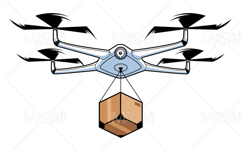 Drone Delivery Symbol Illustration