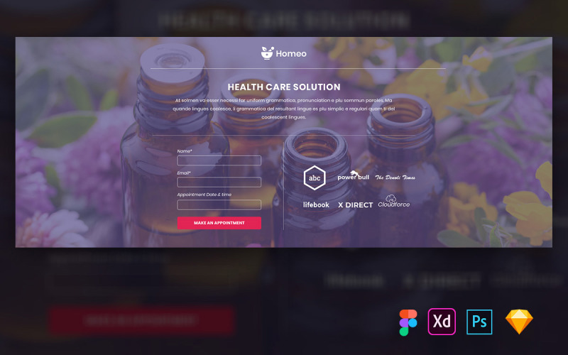 Rind - Hero Header for Medical Websites UI Element