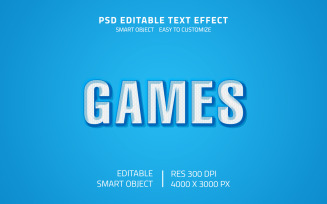 Editable Games Style Text Effect PSD Template