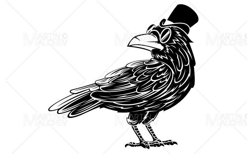 Mister Crow Mascot Illustration