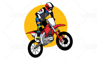 Motocross Racer Mascot