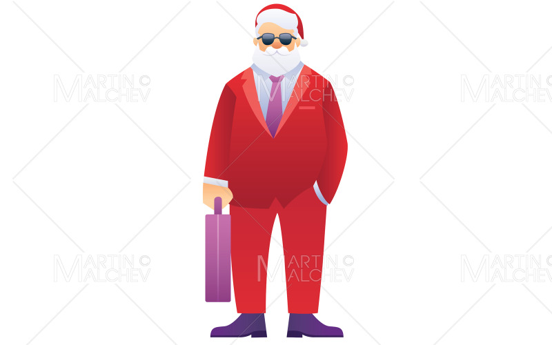 Santa In Business Suit Illustration