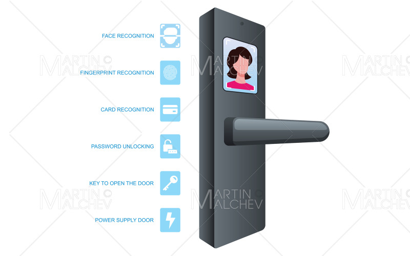 Smart Door Lock Illustration