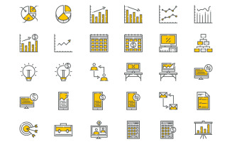 Business and Finance Icons set