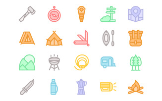 Camping and Adventure Icons