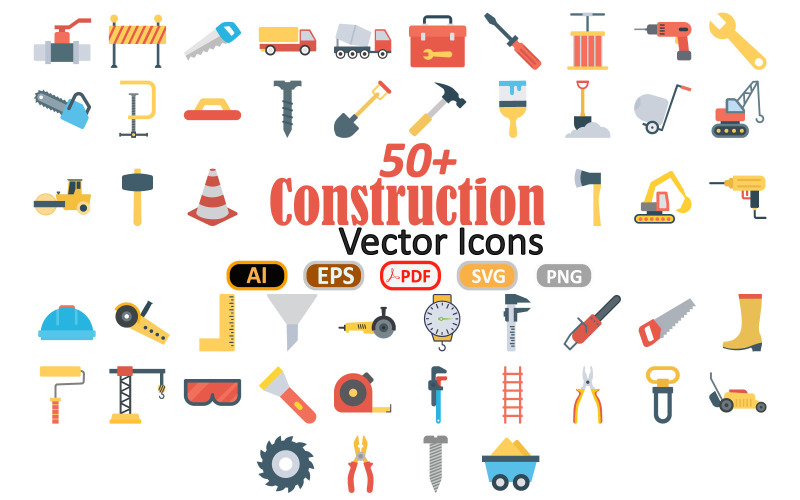 Construction Tools Icon Set