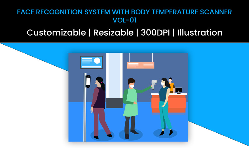 Face Recognition System with Body Temperature Scanner Vol-01 Illustration
