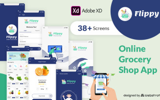 Flippy - Grocery Shop Adobe XD Mobile Application