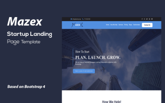 Mazex - Startup Landing Page Template
