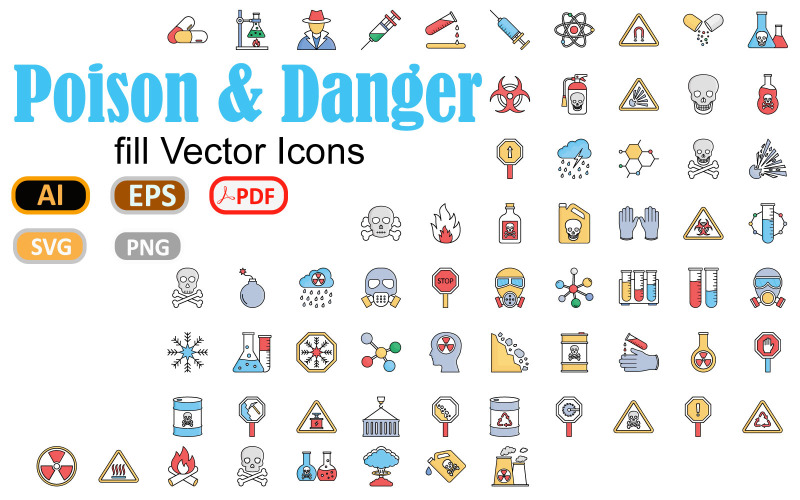Poison & Danger Symbols Iconset Icon Set