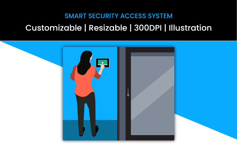 Smart Security Access System Illustration