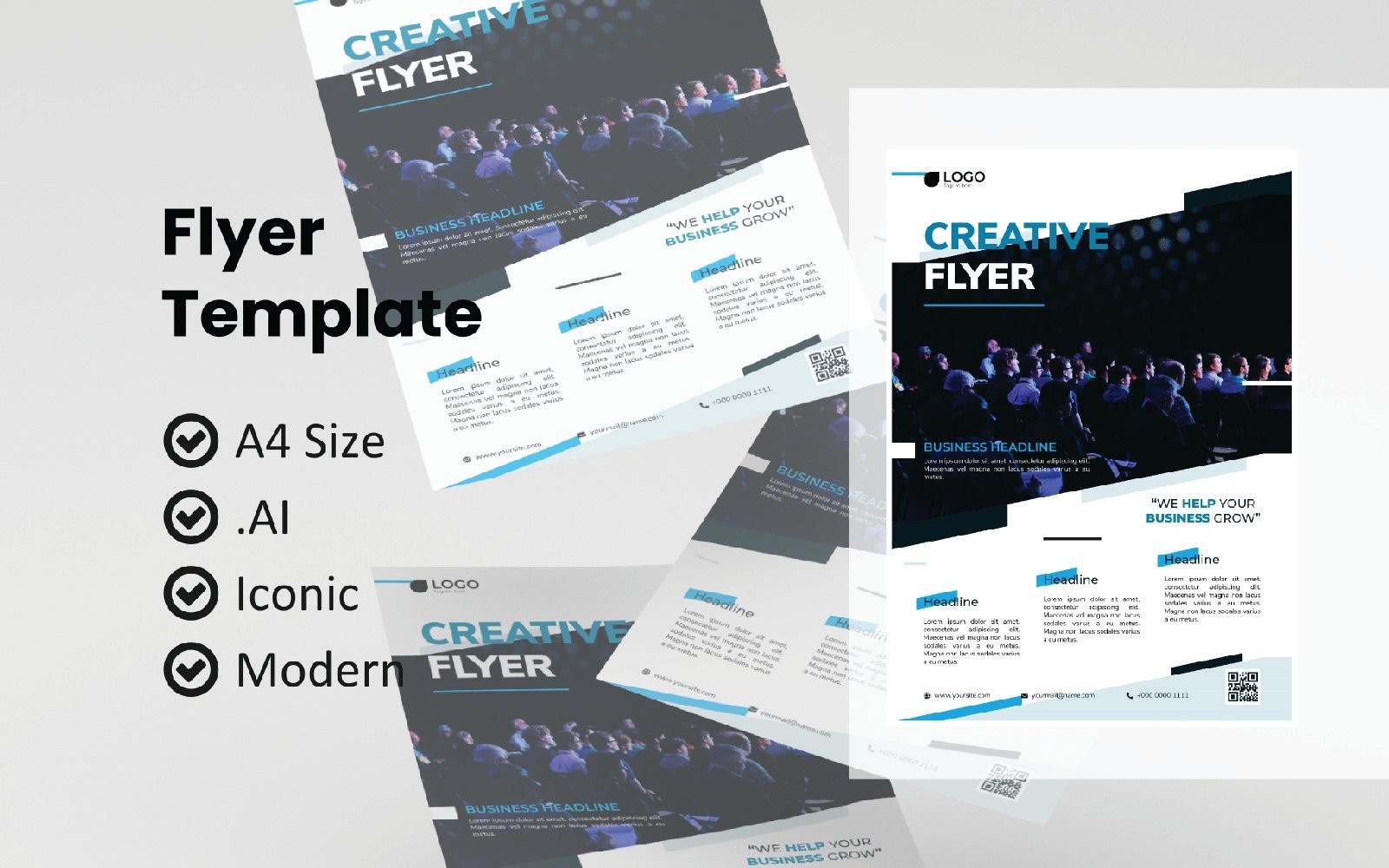 Kit Graphique #166016 Flyer Template Divers Modles Web - Logo template Preview