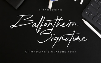 Balfontheim Signature - Monoline Signature Font