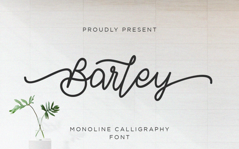 Barley - Monoline Calligraphy Font