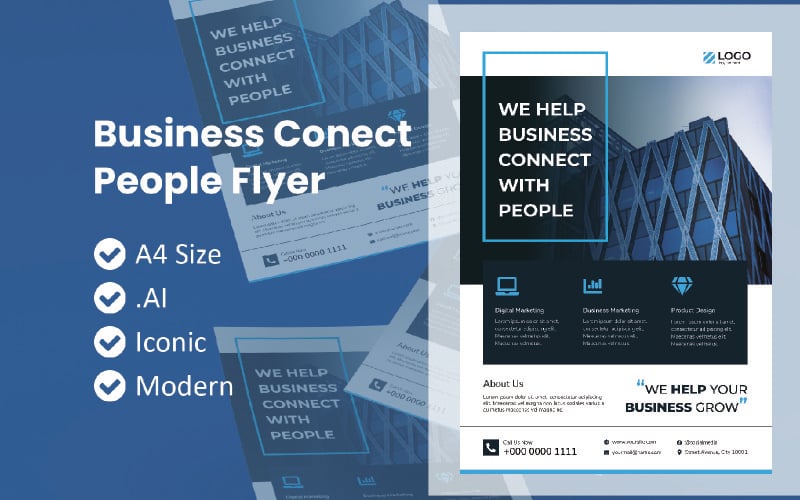 Business Corporate People Flyer Corporate Identity