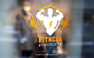 Fitness World Logo Logo Template