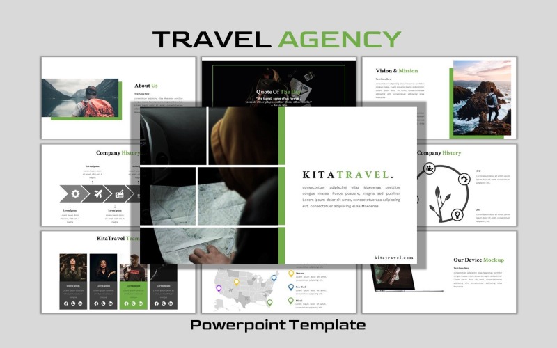 KitaTravel - Creative Business Powerpoint Template PowerPoint Template