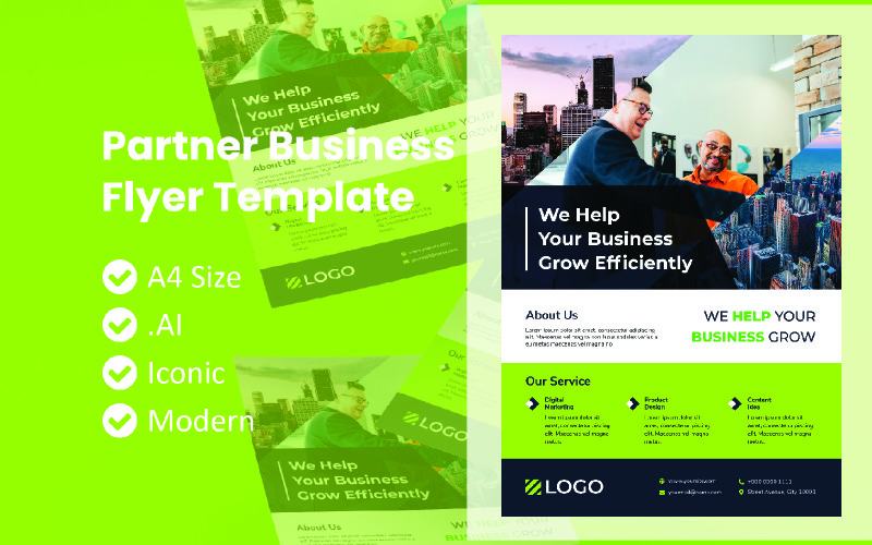 Partner Business Flyer Template Corporate Identity