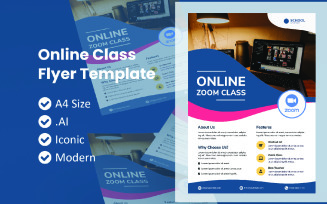 School Online Class Zoom Flyer
