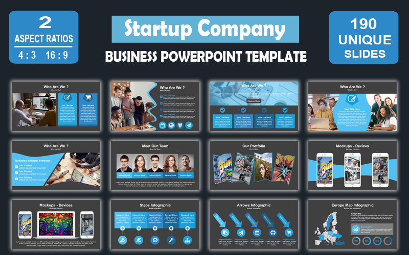 Startup Company Bussiness Presentation PowerPoint Template