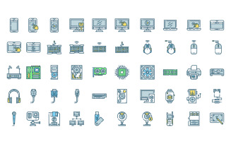 Technology Devices Icons Set