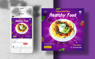 Food Instagram Banner Template for Social Media