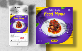 Food Instagram Post Template Banner for Social Media