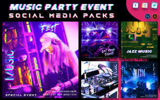 Music Event Promo Social Media Packs