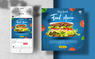 Special Food Menu Instagram Banner Template for Social Media