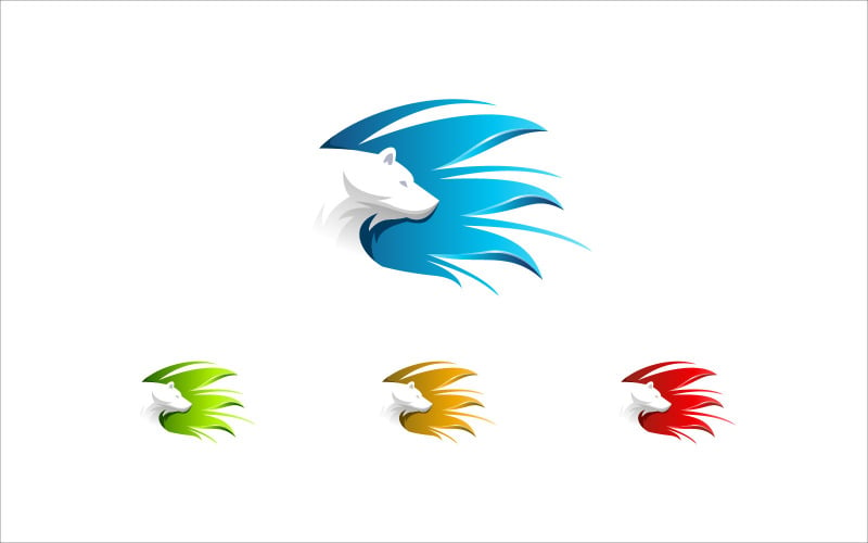 Bear and Wing Vector Logo Logo Template