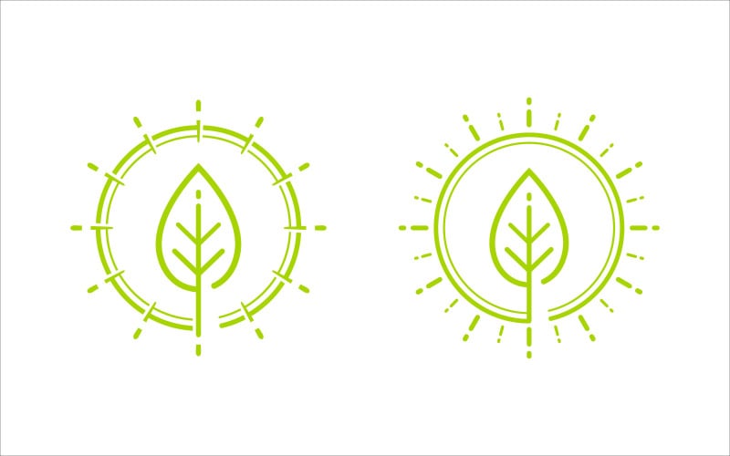Bright Leaf Vector Logo Template