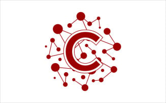 C Smart Brain Vector Logo Template
