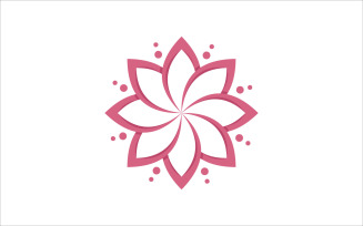 Flower Pattern Vector Logo Template