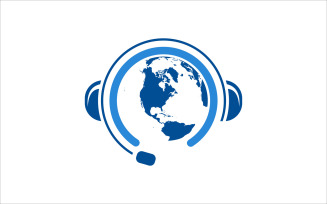 Global Communication Vector Logo Template