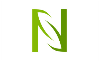 Green N Leaf Organic Vector Logo Template
