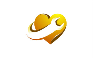 Heart Repair Colorful Vector Logo