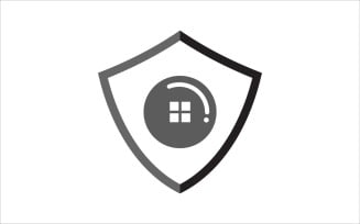 Home Security Solution Vector Logo Template