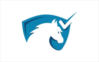 Horse Shield Vector Logo Template