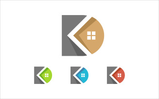 KD Letter Real Estate Vector Logo