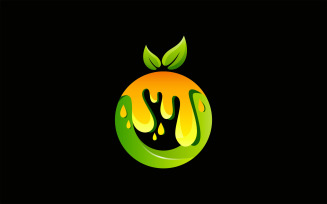 Orange and Green Vector Logo Template