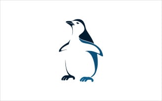Penguin Flat Color Vector Logo