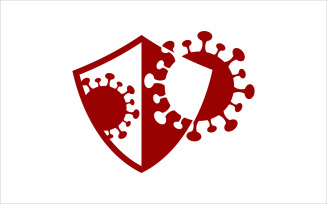 Virus Attack Security Vector Logo Template
