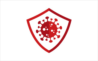 Virus Security Vector Logo Template
