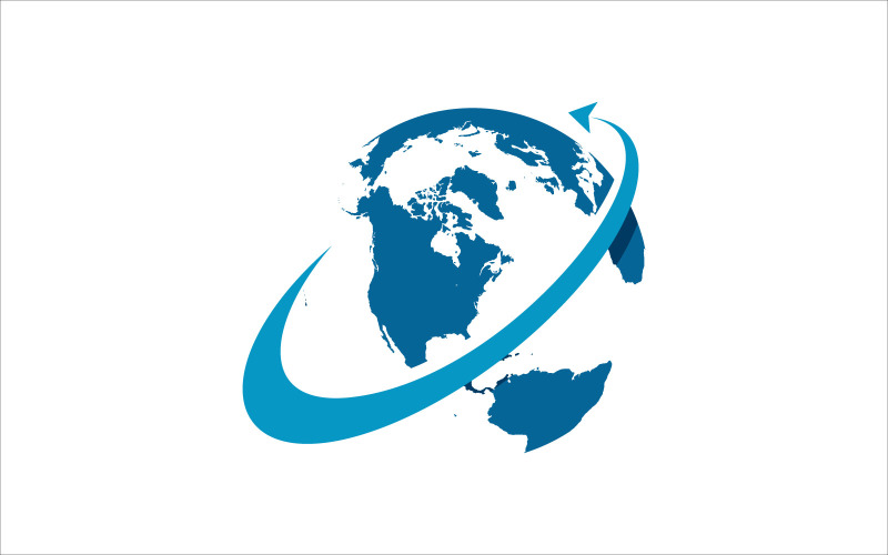 Around the World Vector Logo Logo Template
