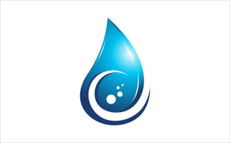 C Letter Water Drop Vector Logo