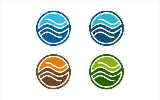 Circle Water Vector Logo