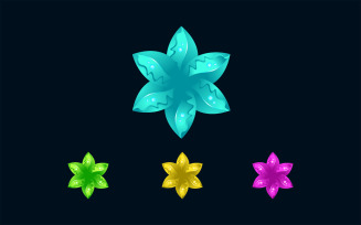 Flower Water Drop Vector Logo